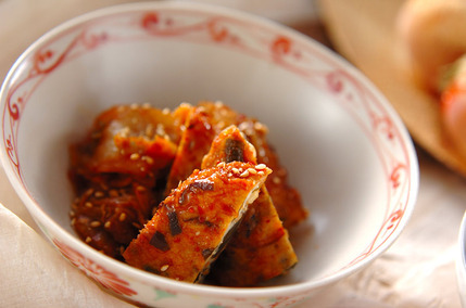 がんもどきのキムチ煮