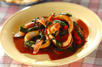 イカのピリ辛ワタ炒め