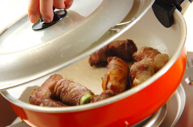 バルサミコの牛ネギ巻きの作り方の手順2