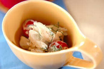 ささ身のバジルマヨ和え