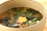 納豆とワカメのみそ汁