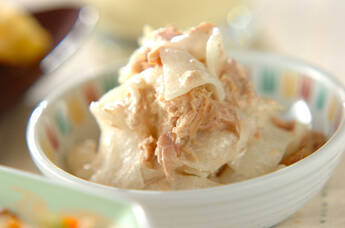 塩もみ冬瓜とツナのユズマヨ和え