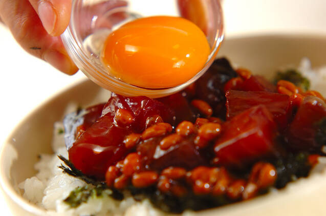 ピリ辛カツオ納豆丼の作り方の手順5