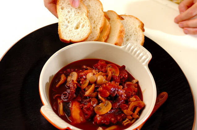 炊飯器でタコとキノコのやわらか煮の作り方の手順7