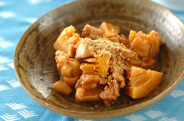 鶏肉とタケノコのみそ煮