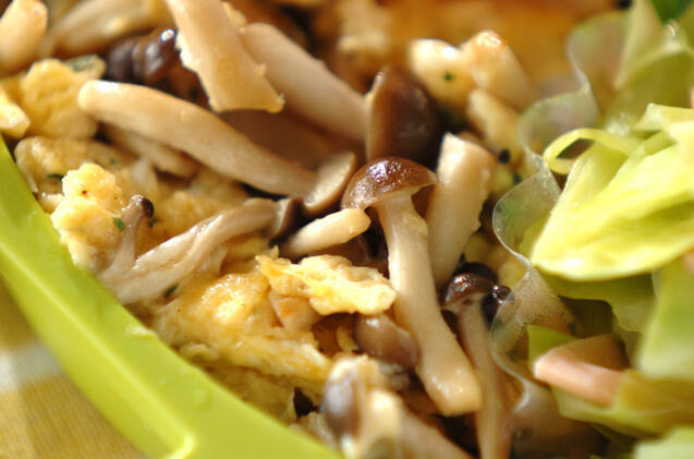 キノコスクランブルエッグ