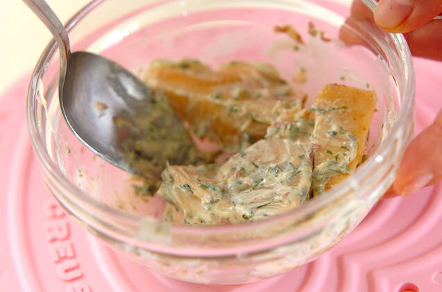 タケノコの青のりマヨ和えの作り方の手順1