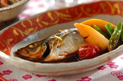 アジの梅ショウガ煮