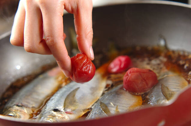 アジの梅ショウガ煮の作り方の手順6