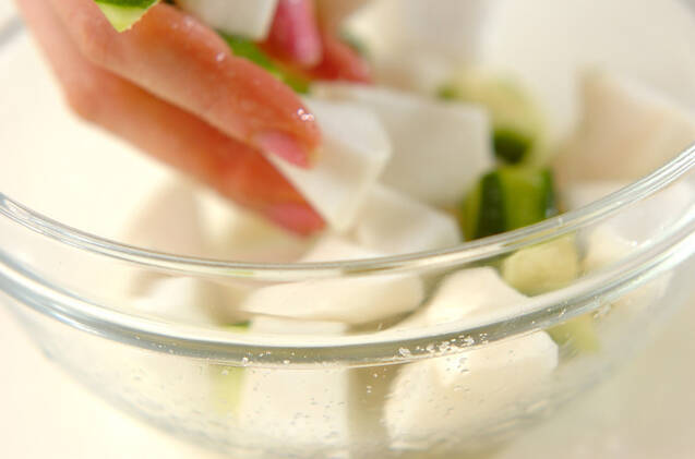 タコのワサビ和えの作り方の手順3