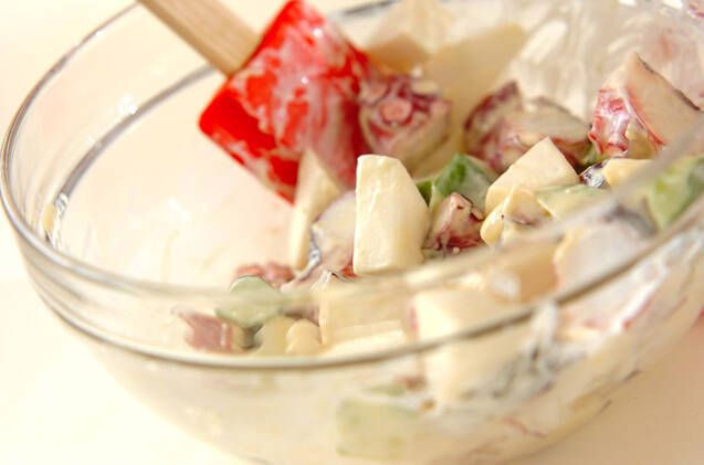 タコのワサビ和えの作り方の手順4