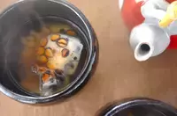 焼き豆餅のお茶漬け