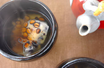 焼き豆餅のお茶漬け