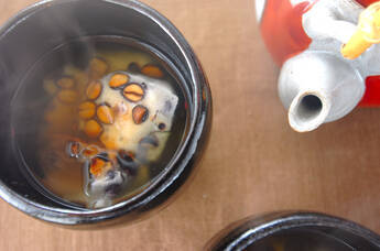 焼き豆餅のお茶漬け