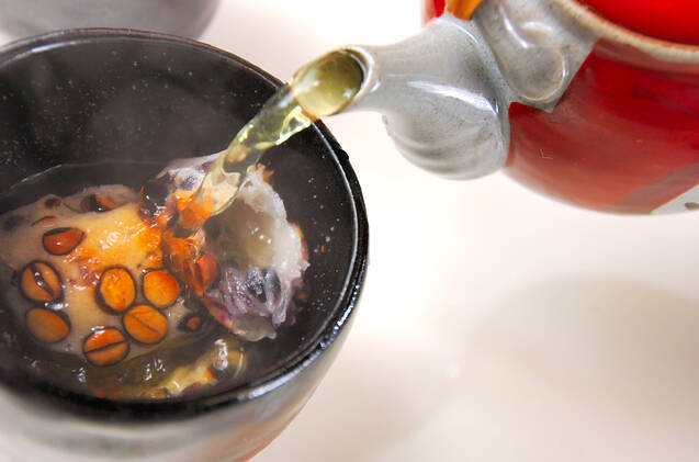 焼き豆餅のお茶漬けの作り方の手順3