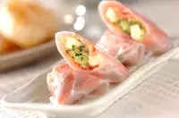 生ハムのスプラウト巻き