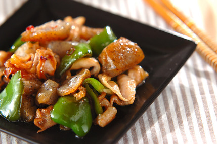 板コンニャクのピリ辛炒め