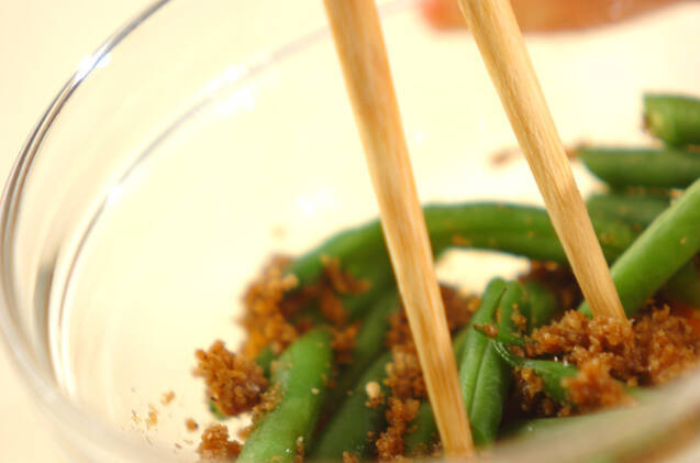 サヤインゲンのゴマ和えの作り方の手順2