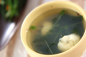ホタテとワカメの味わいスープ