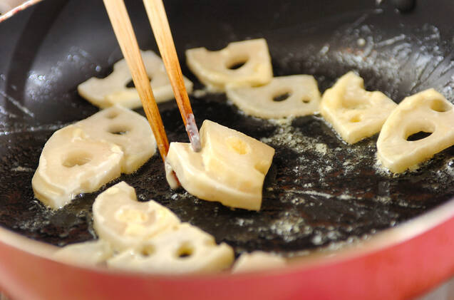 レンコンのマヨネーズ焼きの作り方の手順2