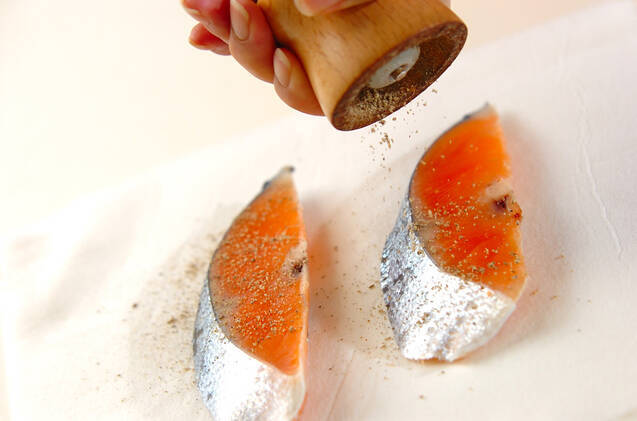タルタル添え鮭のフライの作り方の手順1