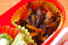カボチャとベーコンのきんぴら