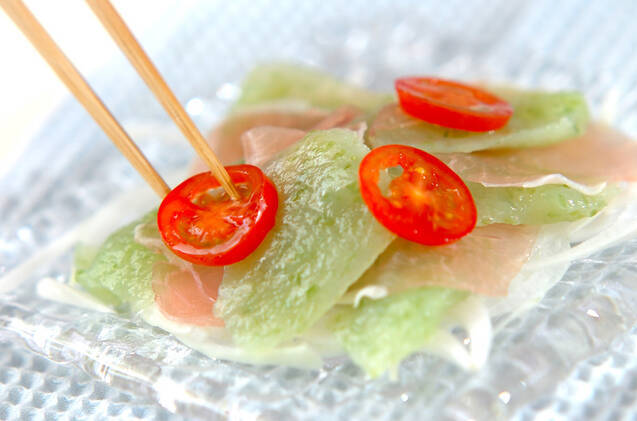 刺身コンニャクのカルパッチョ風サラダの作り方の手順4