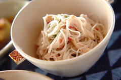 梅マヨ素麺