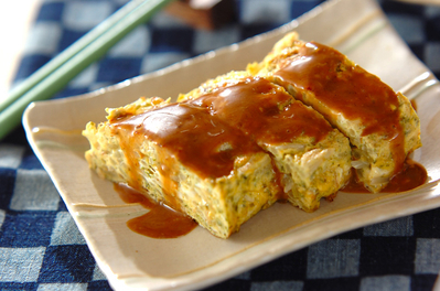 モヤシのソース卵焼き 副菜 レシピ 作り方 E レシピ 料理のプロが作る簡単レシピ