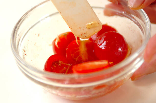 プチトマトのハチミツショウガ漬けの作り方の手順2