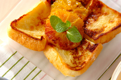 オレンジフレンチトースト レシピ 作り方 E レシピ 料理のプロが作る簡単レシピ