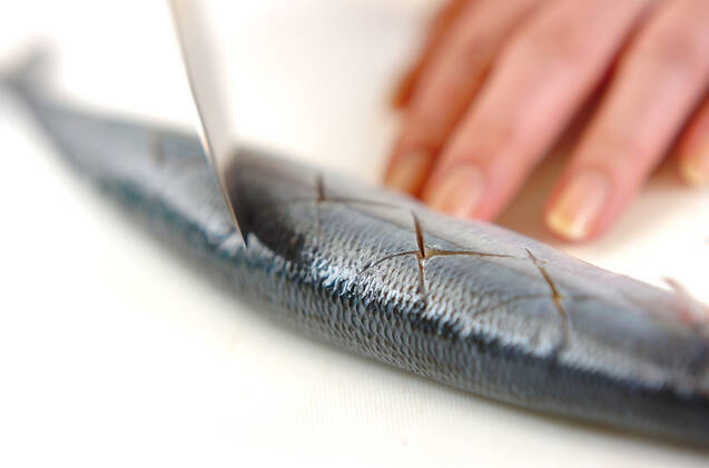 サンマのみそクルミ焼きの作り方の手順1