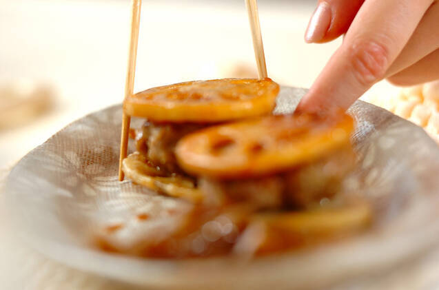 レンコンのはさみ照り焼きの作り方の手順9