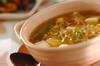 レタスとハムの卵スープの作り方の手順