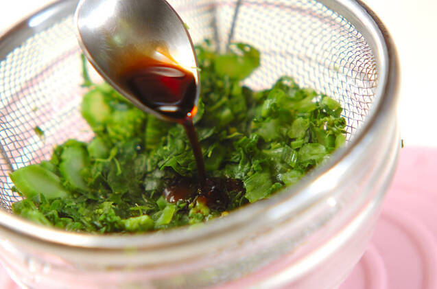 菜の花とタラコの混ぜご飯の作り方の手順2