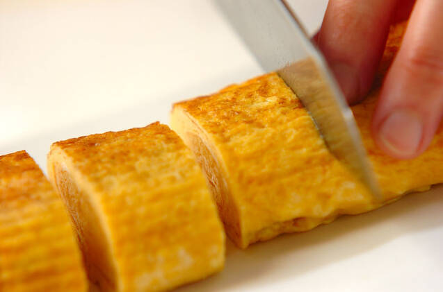 だし巻き卵おろし添えの作り方の手順6