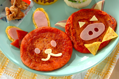 動物トマトパンケーキ レシピ 作り方 E レシピ 料理のプロが作る簡単レシピ