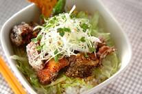 サバの竜田揚げ丼