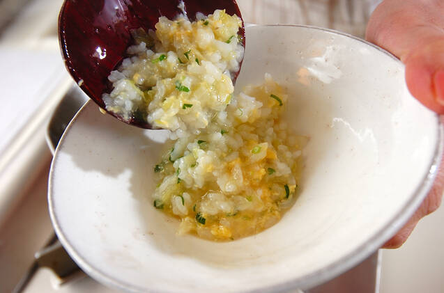 シンプル卵のおじやの作り方の手順4