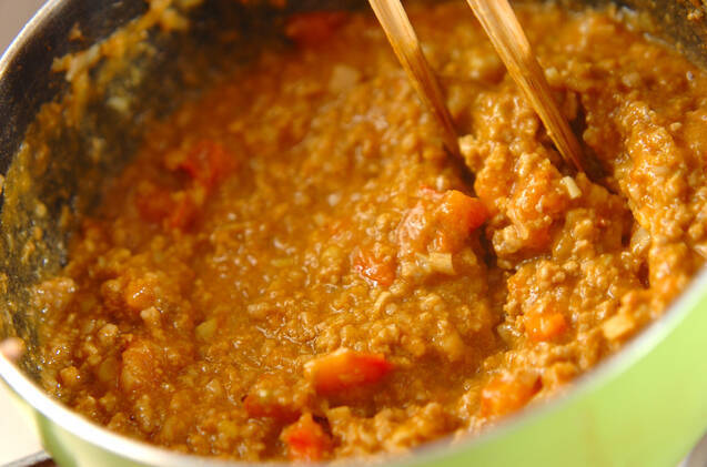 トマトキーマカレーの作り方の手順3