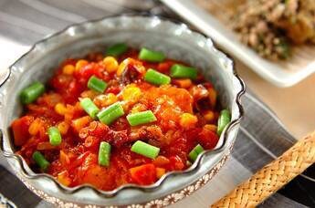 揚げ餅のトマト煮