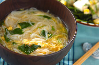 素麺入りかきたま汁