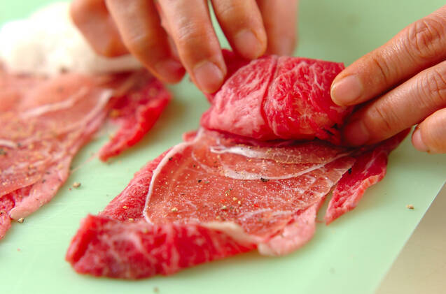 牛肉のいろいろ巻きの作り方の手順4