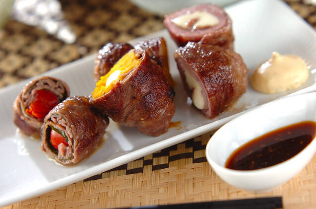 牛肉のいろいろ巻き