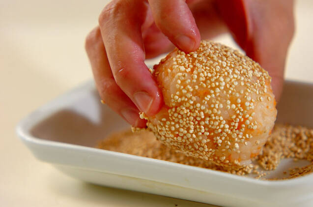 キヌアのあんかけおにぎりの作り方の手順1