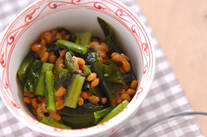 野沢菜納豆和え