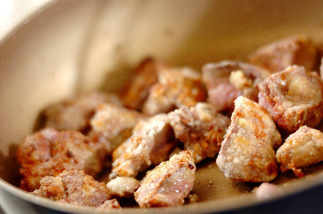 鶏レバーのみそ炒めの作り方の手順7