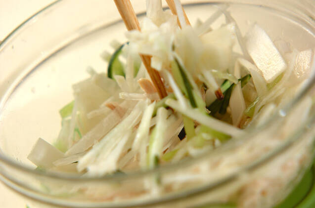 ウドと鶏ささみのサラダの作り方の手順6