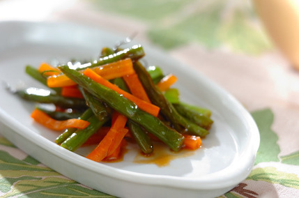 サヤインゲンのオイスター炒め