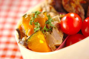 カボチャとツナのスープ煮